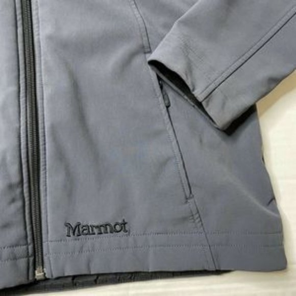 Marmot Davos Soft Shell Jacket Faux Fur Trim Hood - Picture 2 of 6